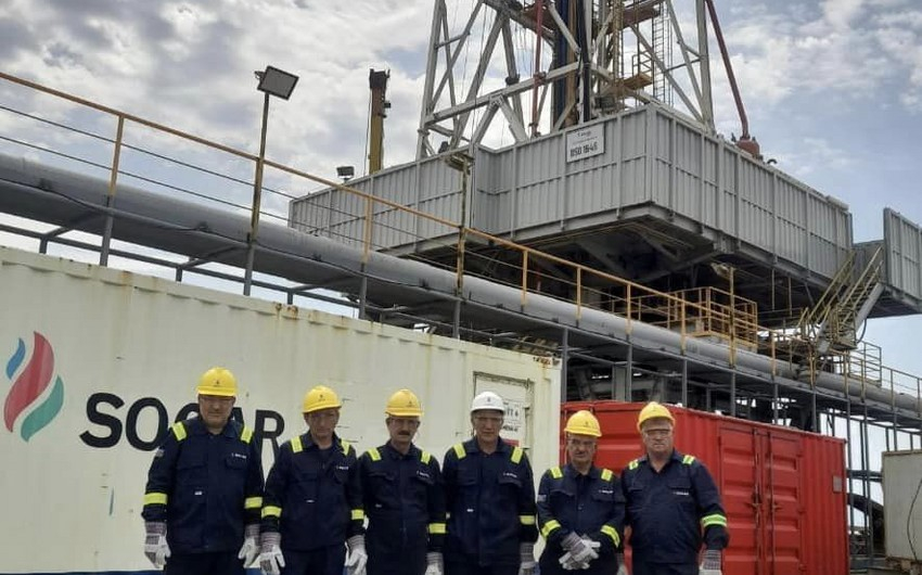 SOCAR "Günəşli" yatağında yeni hasilat quyusunu istismara verib - FOTO
