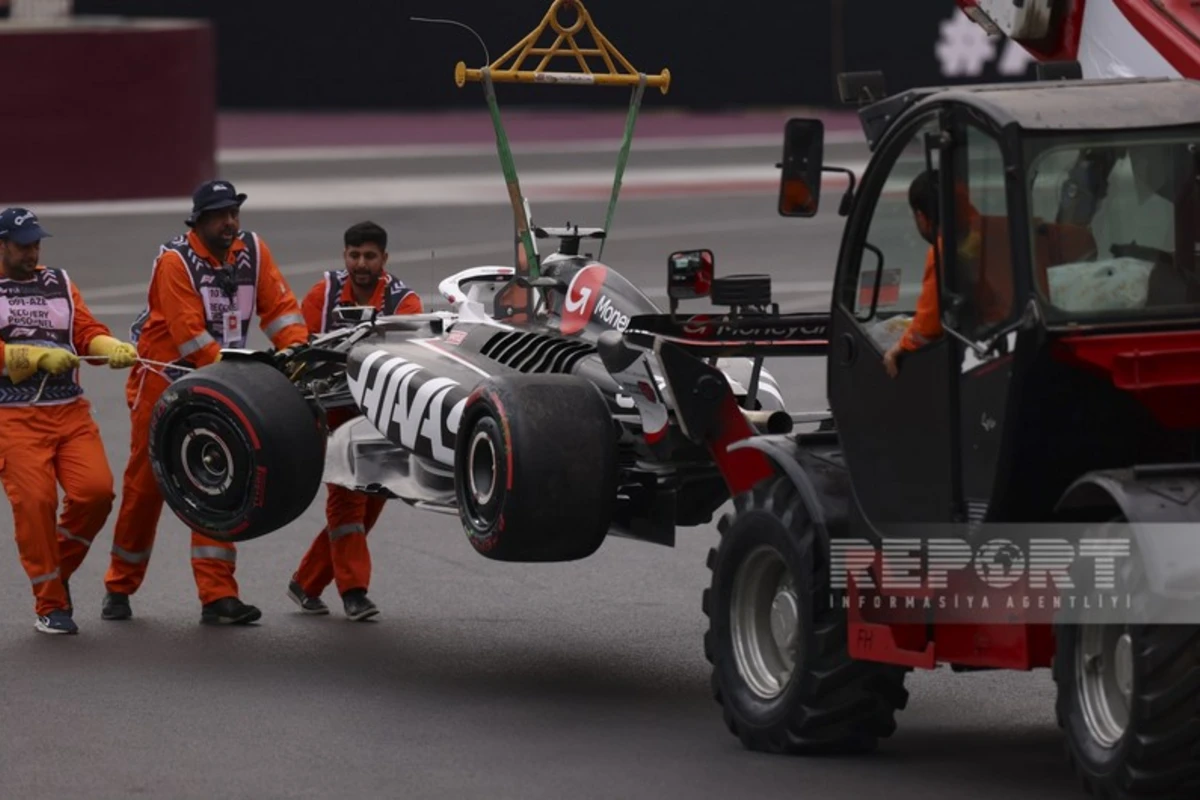 Formula 1": "Haas" pilotu Azərbaycan Qran-prisində qəza törədib