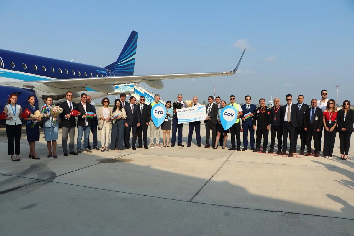 AZAL Türkiyənin Çukurova Beynəlxalq Hava Limanına ilk reysini həyata keçirib
