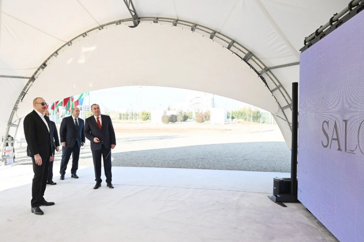 Prezidenti Ağdam Sənaye Parkında "Saloğlu Qarabağ" MMC-nin istehsal müəssisəsinin təməlini qoyub