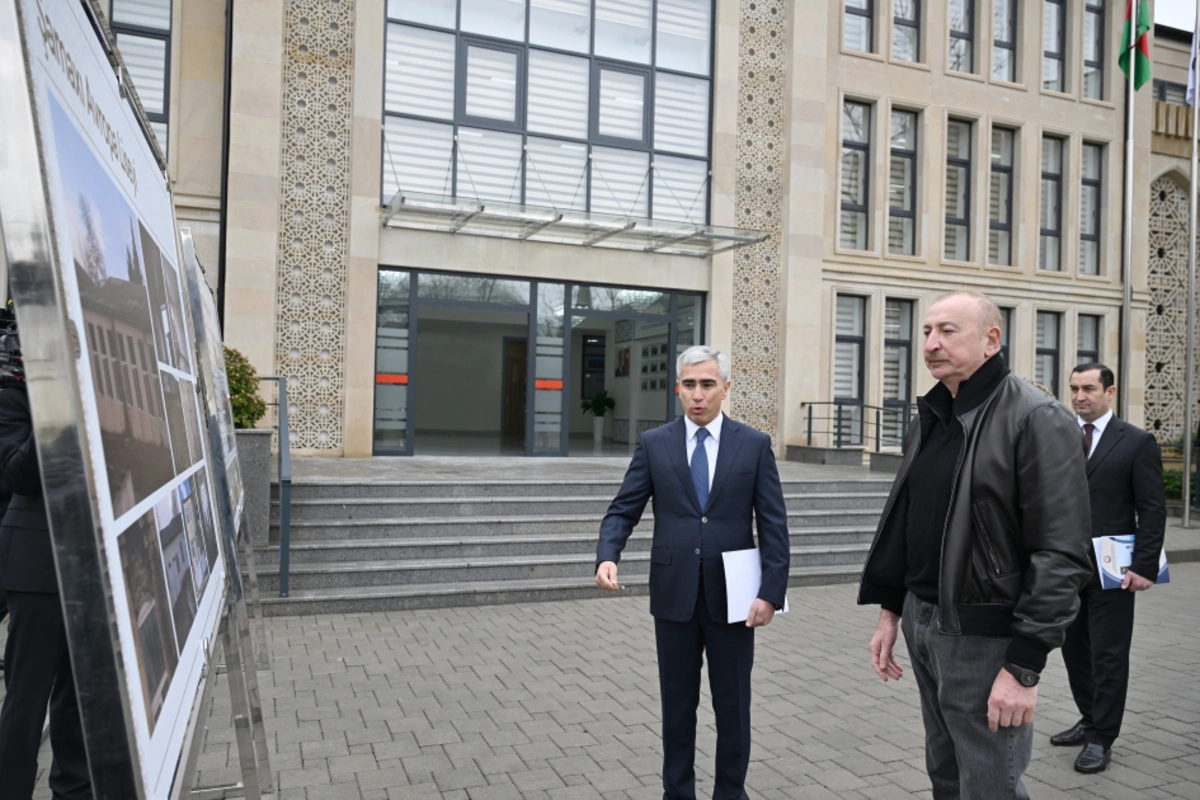 Prezident İlham Əliyev Şamaxı Avropa liseyinin yeni binasının açılışında iştirak edib