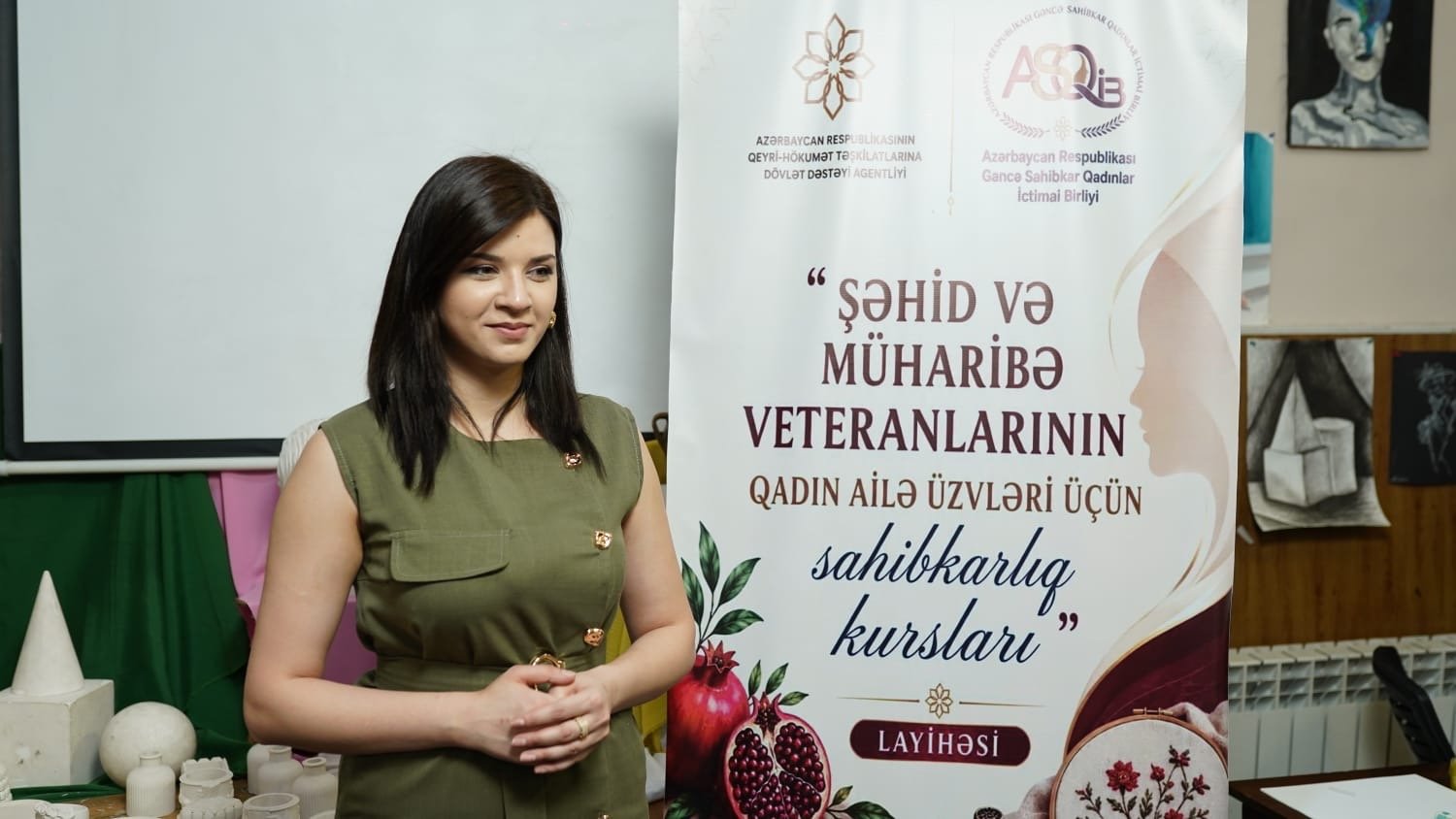 “Şəhid və Müharibə Veteranlarının Qadın Ailə Üzvləri üçün Sahibkarlıq Kursları” layihəsinə start verildi.